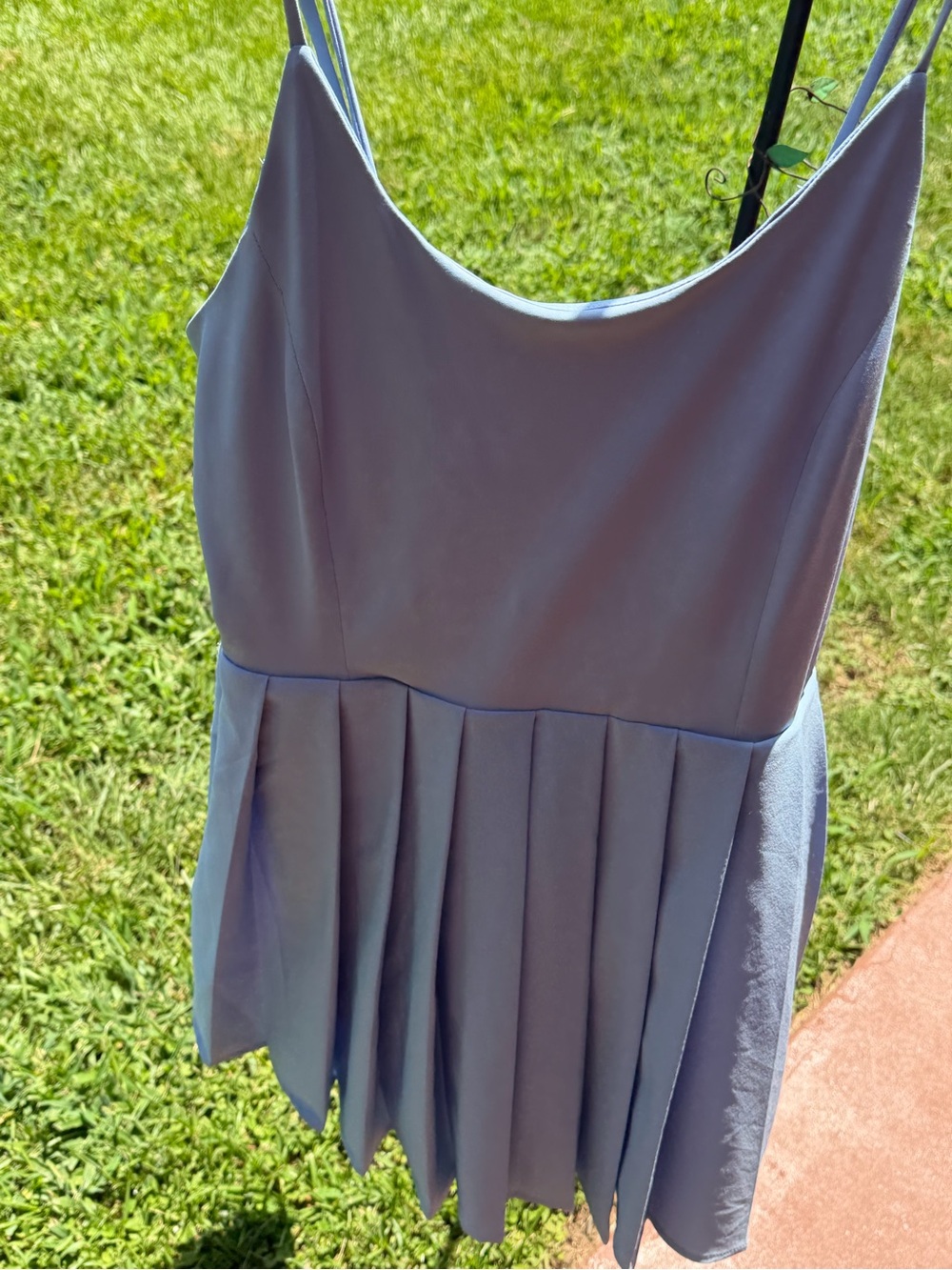 New In Light Blue Pleated Skort Romper Size Large